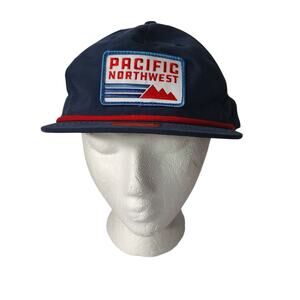 Pacific Northwest Five Panel Hat Blue Red OS